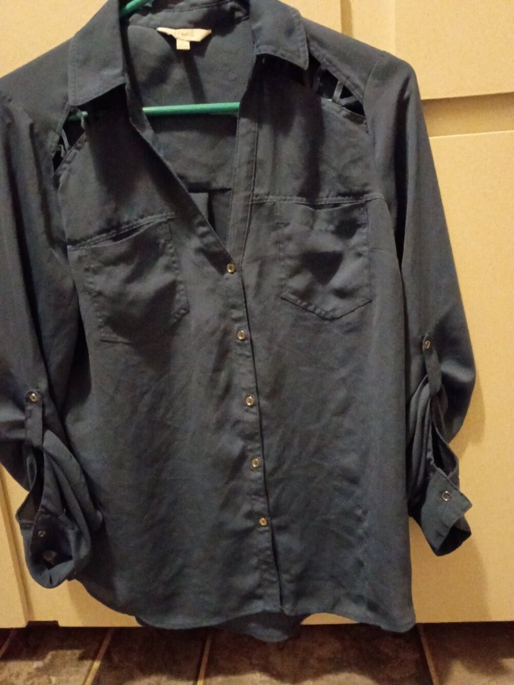 Ladies size Medium Candies blue blouse